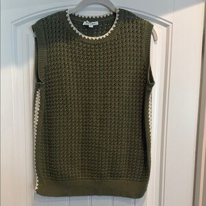 Olive Green Sleeveless Sweater
